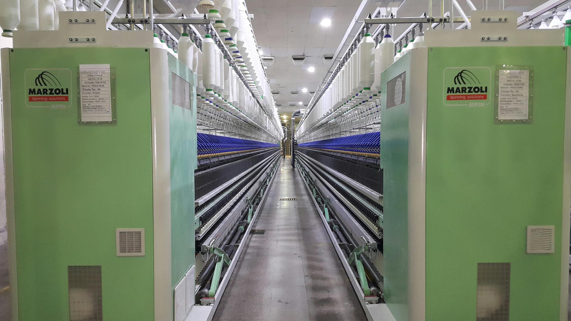 Ring frame Avellaneda | Marzoli Ring spinning frame at Algodonera Avellaneda