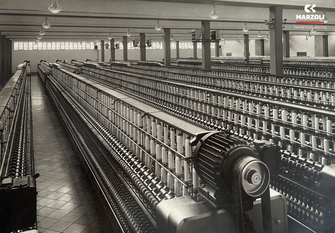 Historic Marzoli ring spinning frame